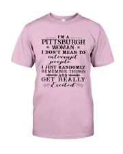 PITTSBURGH WOMAN I DON'T MEAN TO INTERRUPT Classic T-Shirt thumbnail