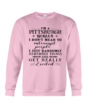 PITTSBURGH WOMAN I DON'T MEAN TO INTERRUPT Crewneck Sweatshirt thumbnail