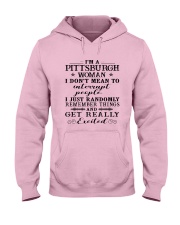 PITTSBURGH WOMAN I DON'T MEAN TO INTERRUPT Hooded Sweatshirt front