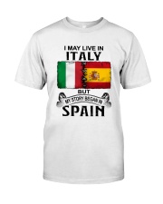 LIVE IN ITALY BEGAN IN SPAIN Classic T-Shirt tile