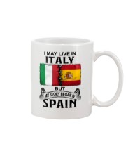 LIVE IN ITALY BEGAN IN SPAIN Mug tile