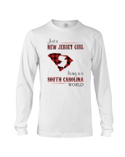 JERSEY GIRL LIVING IN SOUTH CAROLINA WORLD Long Sleeve Tee thumbnail