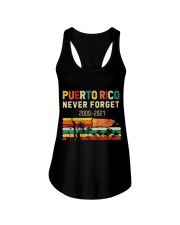 Puerto Rico Never Forget Ladies Flowy Tank tile