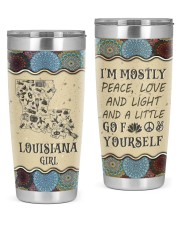 Louisiana Peace Love And Light 20oz Tumbler front