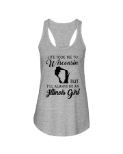 LIFE TOOK ME TO WISCONSIN ALWAYS AN ILLINOIS GIRL Ladies Flowy Tank thumbnail