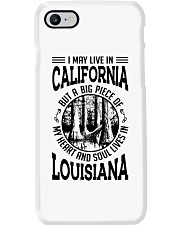 LIVE IN CALIFORNIA HEART AND SOUL IN LOUISIANA Phone Case tile