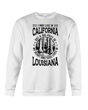 LIVE IN CALIFORNIA HEART AND SOUL IN LOUISIANA Crewneck Sweatshirt tile