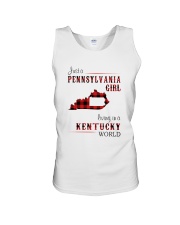 PENNSYLVANIA GIRL LIVING IN KENTUCKY WORLD Unisex Tank thumbnail