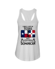 LIVE IN TEXAS BEGAN IN DOMINICAN Ladies Flowy Tank tile