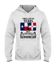 LIVE IN TEXAS BEGAN IN DOMINICAN Hooded Sweatshirt tile