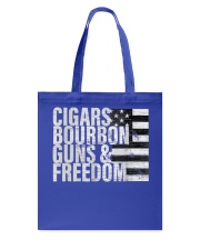 Cigars bourbon guns freedom Tote Bag tile