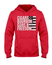 Cigars bourbon guns freedom Hooded Sweatshirt tile