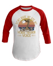Don't make me use my Horse trainer voice Baseball Tee tile
