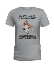 My spirit animal is a grumpy horse Ladies T-Shirt tile