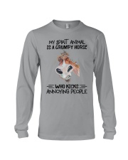 My spirit animal is a grumpy horse Long Sleeve Tee tile