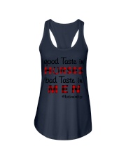 Good taste in Horses bad taste in men Ladies Flowy Tank tile