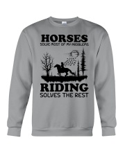 Horses solve most of my problems Crewneck Sweatshirt tile