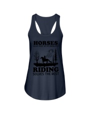 Horses solve most of my problems Ladies Flowy Tank tile