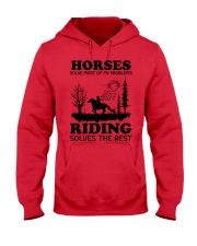 Horses solve most of my problems Hooded Sweatshirt tile
