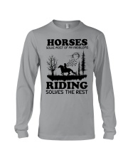 Horses solve most of my problems Long Sleeve Tee tile