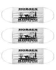 Horses solve most of my problems Mask tile