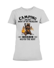 Camping And Bourbon Premium Fit Ladies Tee tile