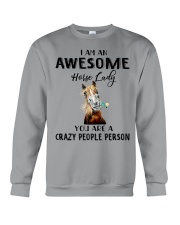 I Am An Awesome Horse Lady Crewneck Sweatshirt tile