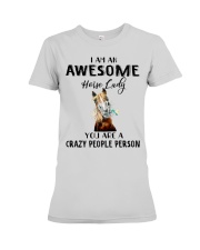 I Am An Awesome Horse Lady Premium Fit Ladies Tee tile