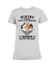Hiking and bourbon Premium Fit Ladies Tee tile