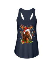 Horse Christmas Ladies Flowy Tank tile