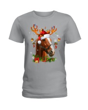 Horse Christmas Ladies T-Shirt tile