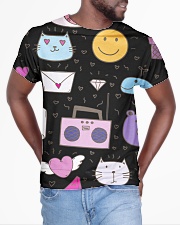 All over lovely cat fish radio design All-over T-Shirt aos-all-over-T-shirt-lifestyle-front-04