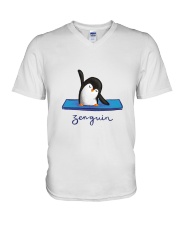 Happy Penguin V-Neck T-Shirt tile