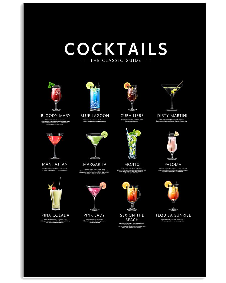 cocktails poster 24x36 Poster