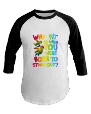 Turtle Born Baseball Tee tile
