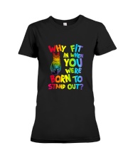 Cat Born Premium Fit Ladies Tee tile