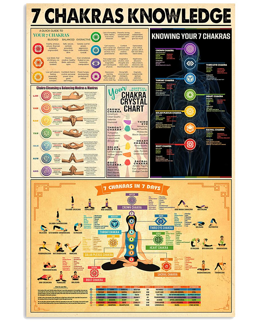Chakras poster 24x36 Poster