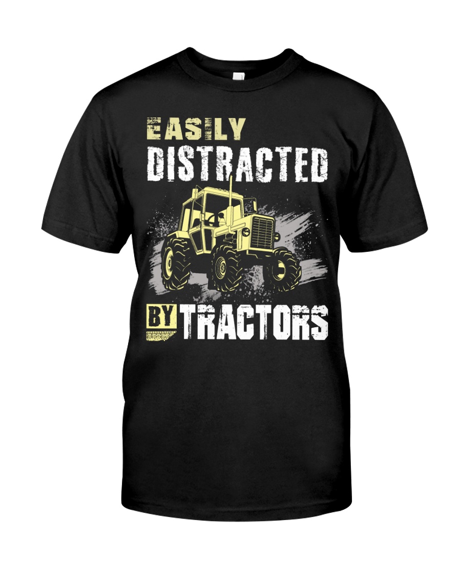 Easily Distracted By Tractors Classic T-Shirt