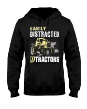 Easily Distracted By Tractors Hooded Sweatshirt thumbnail