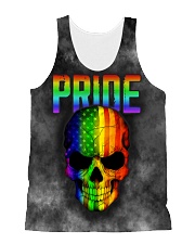 Gay Pride Rainbow Flag Skull Gift T-Shirt All-over Unisex Tank thumbnail