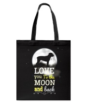 Love You To The Moon And Black Tote Bag tile