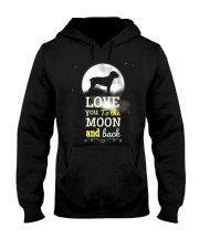 Love You To The Moon And Black Hooded Sweatshirt tile