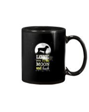 Love You To The Moon And Black Mug tile