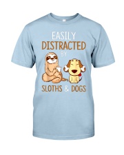 Easily Distracted By Sloths and Dogs Classic T-Shirt front