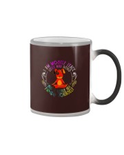 I Am Mostly Peace Love And Dogs Color Changing Mug tile