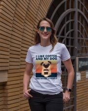 I Like Coffee And My Dog Ladies T-Shirt lifestyle-women-crewneck-front-2
