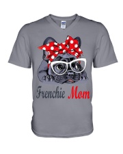 Frenchie Mom V-Neck T-Shirt tile