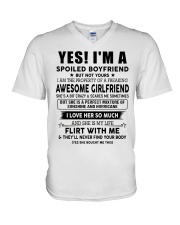 I am Spoiled boyfriend V-Neck T-Shirt tile