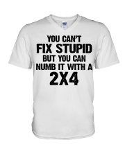 You can't fix stupid V-Neck T-Shirt tile