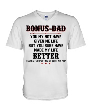 gift for dad V-Neck T-Shirt tile